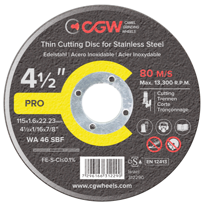 Tomax 4-1/2 Inch Premium Thin Cutoff Wheels for Metal Stainless Steel/Inox 25 Pack 